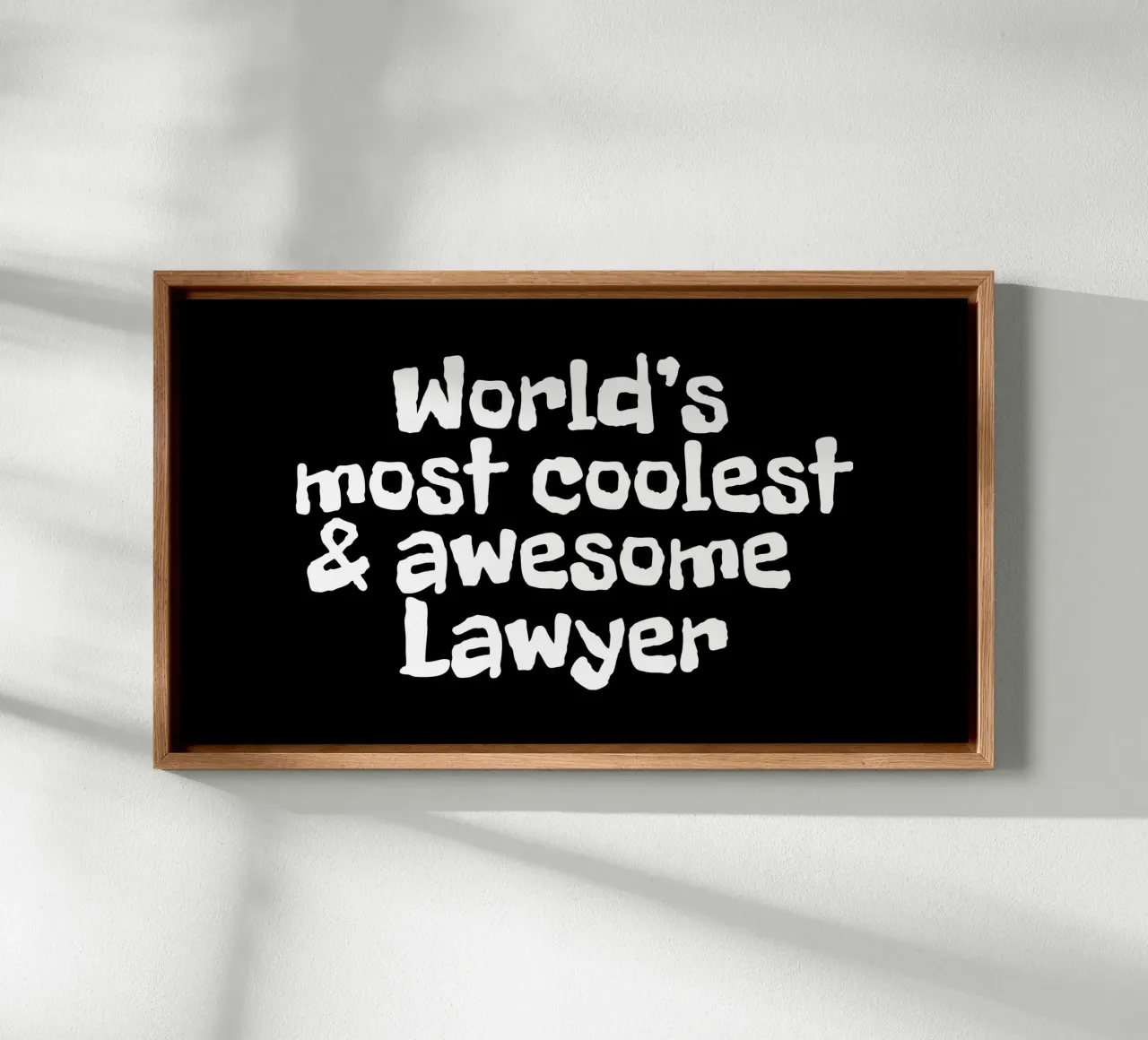 World's most coolest and awesome lawyer tela con Cornice a cassetta da happieeagle