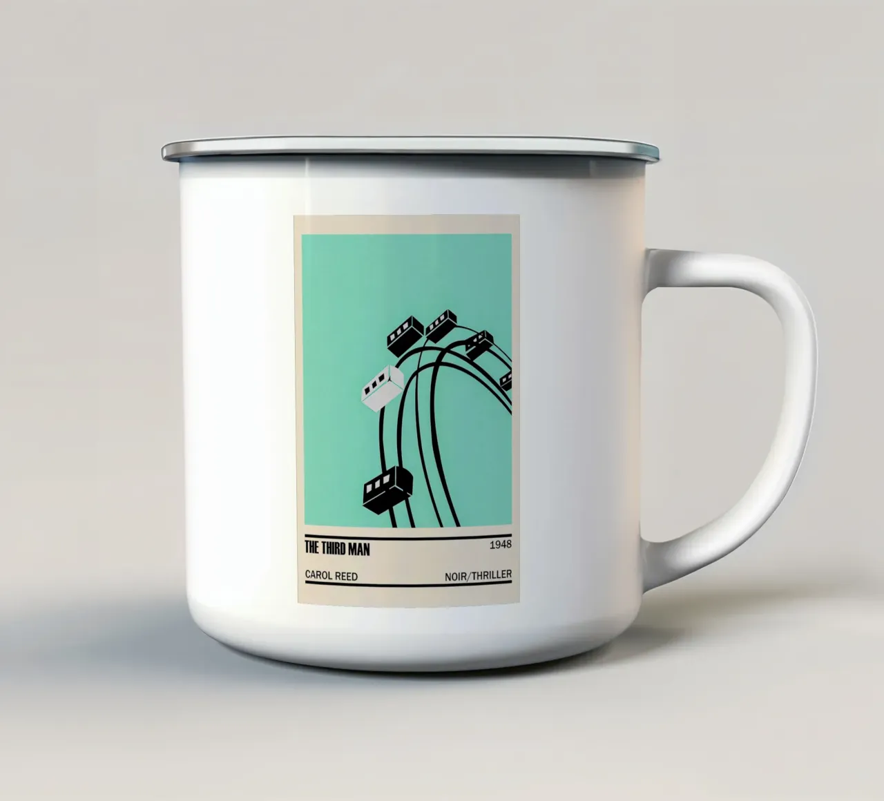 The Third Man Emaille Tasse von TheArtstudio