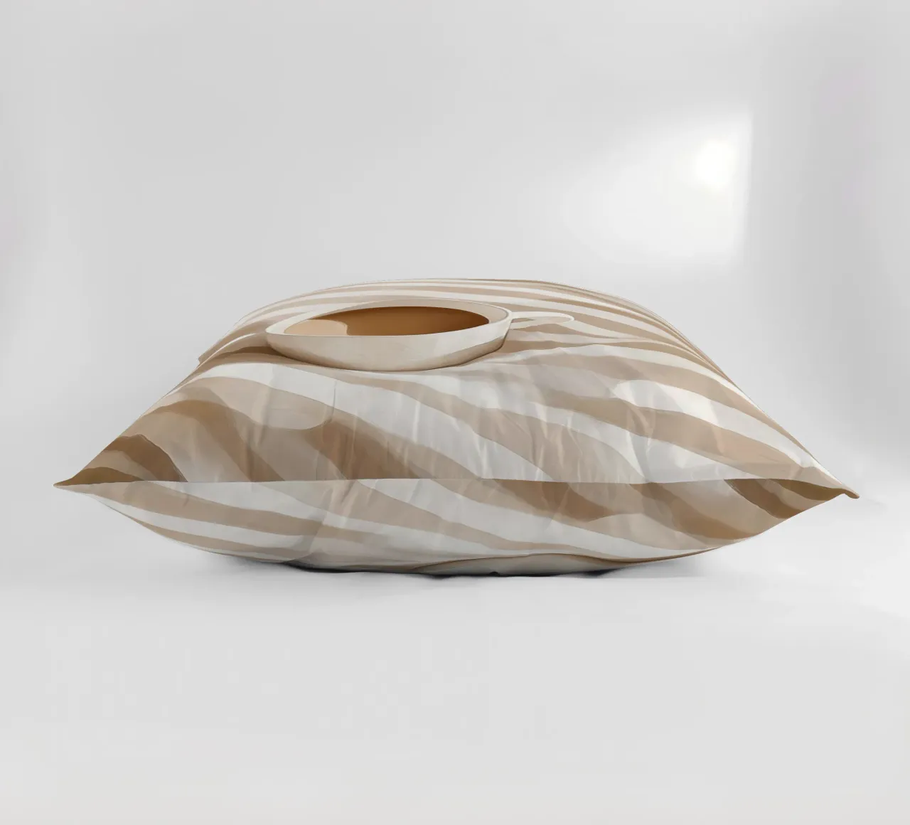 Pastel dreams with coffee decorative cushion by Carinaprint