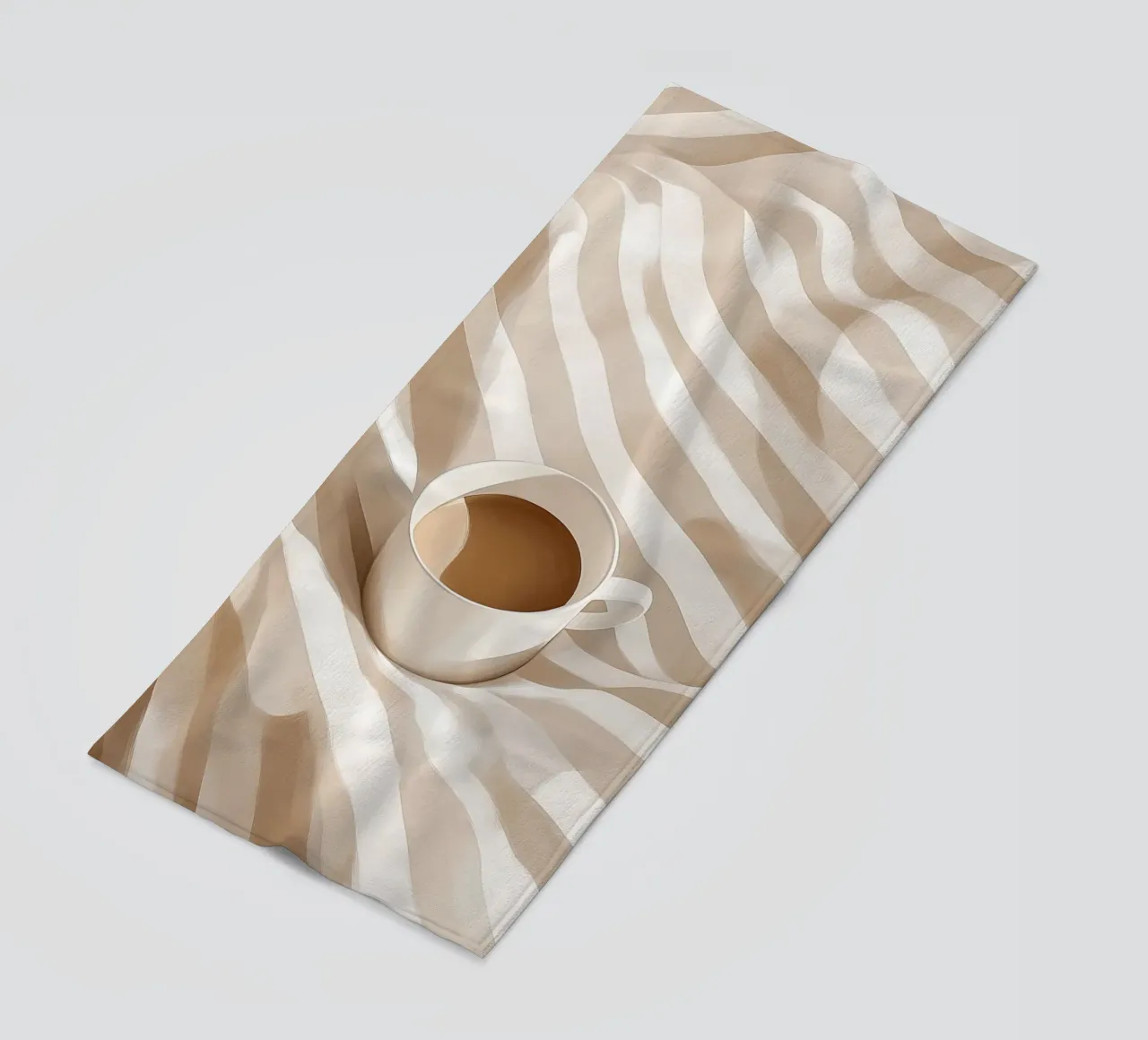 Pastel dreams with coffee beach towel by Carinaprint