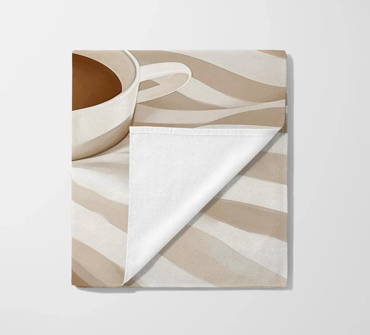 Pastel dreams with coffee beach towel by Carinaprint