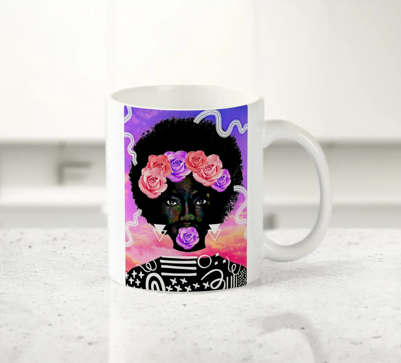 Afro Cycle tazza in ceramica da Mathudace Créas