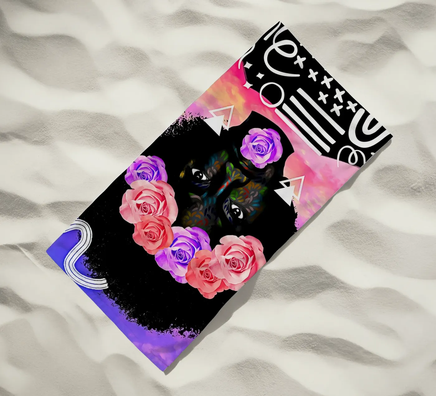 Afro Cycle beach towel by Mathudace Créas