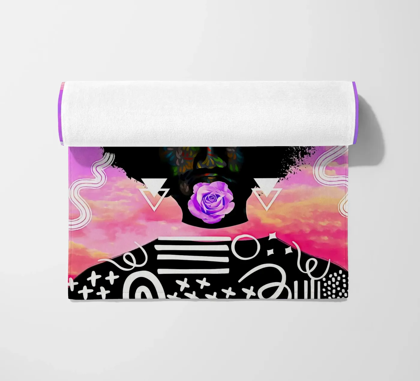 Afro Cycle beach towel by Mathudace Créas