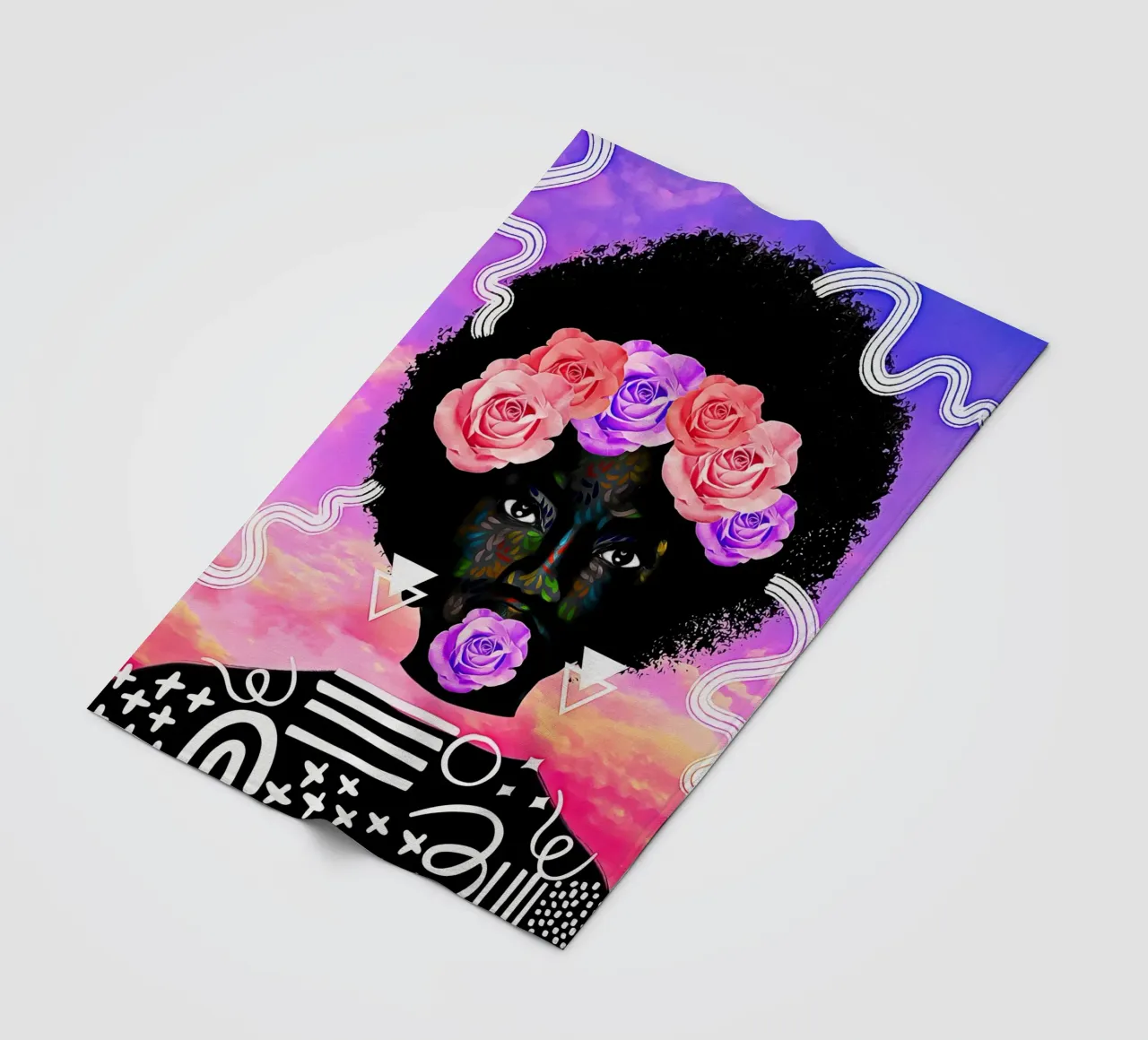 Afro Cycle coperta in pile da Mathudace Créas