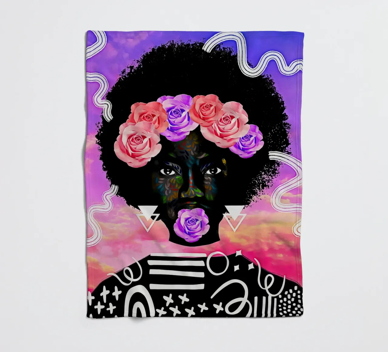 Afro Cycle coperta in pile da Mathudace Créas