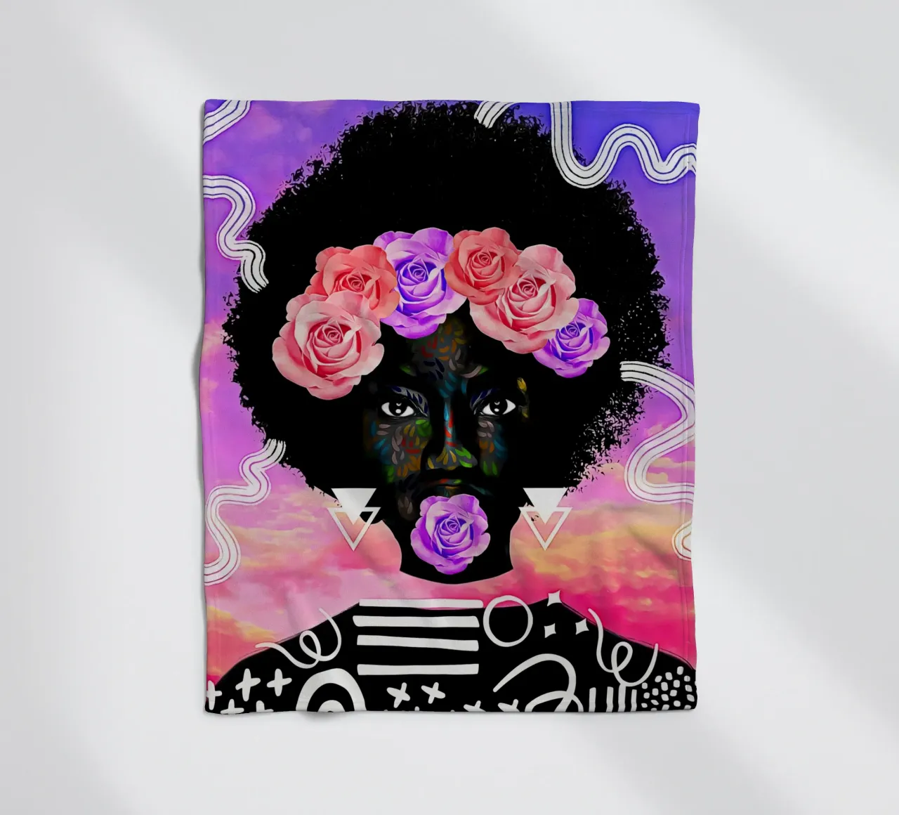 Afro Cycle coperta in pile da Mathudace Créas