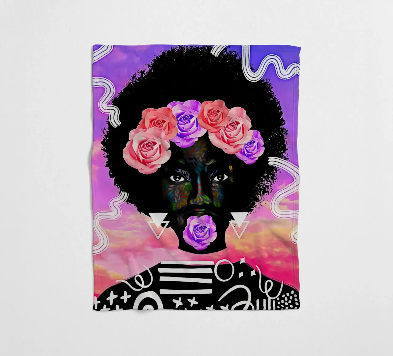 Afro Cycle coperta in pile da Mathudace Créas