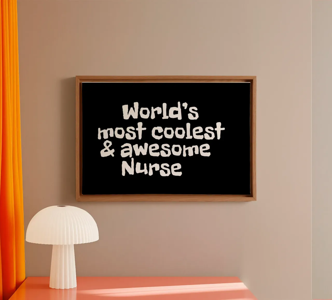 World's most coolest and awesome nurse tela con Cornice a cassetta da happieeagle