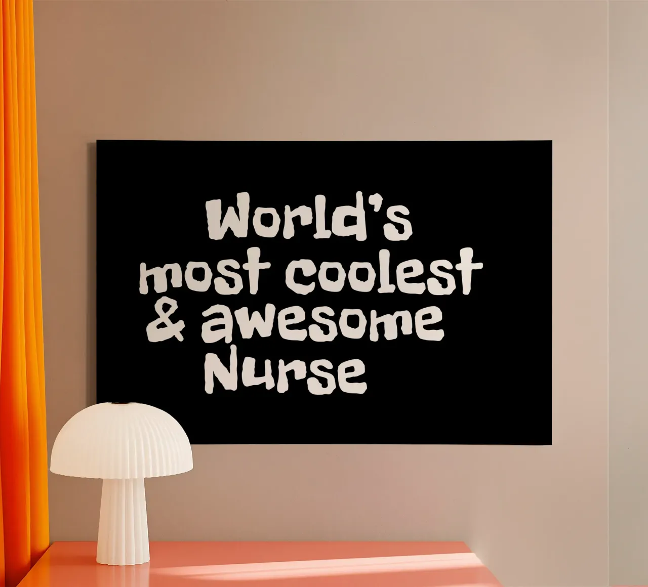 World's most coolest and awesome nurse tela con Cornice a cassetta da happieeagle