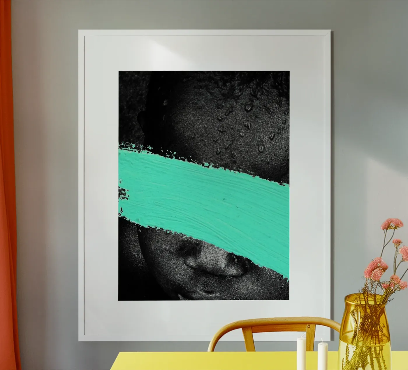Afro Faraway poster van Mathudace Créas