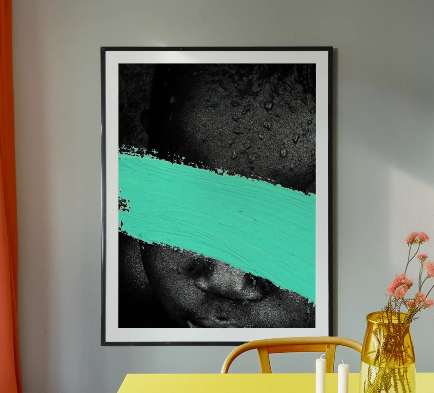 Afro Faraway poster van Mathudace Créas