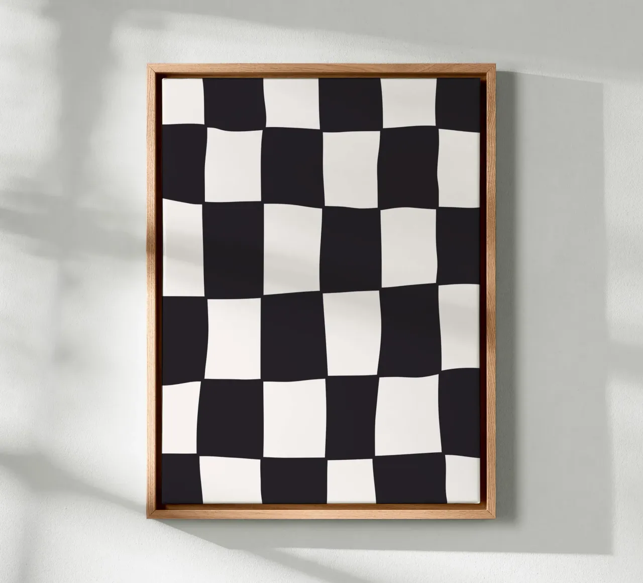 Checkers BW tela con Cornice a cassetta da Bytenar