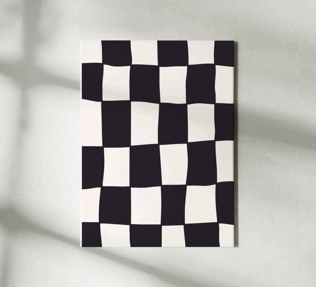 Checkers BW tela con Cornice a cassetta da Bytenar