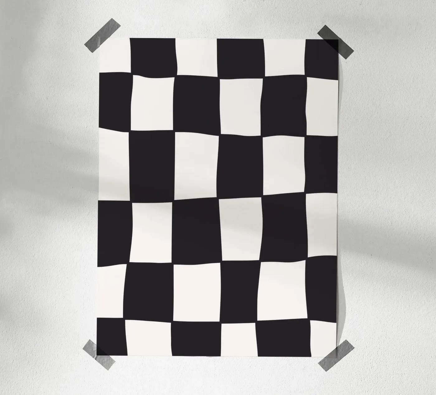 Checkers BW poster by Bytenar