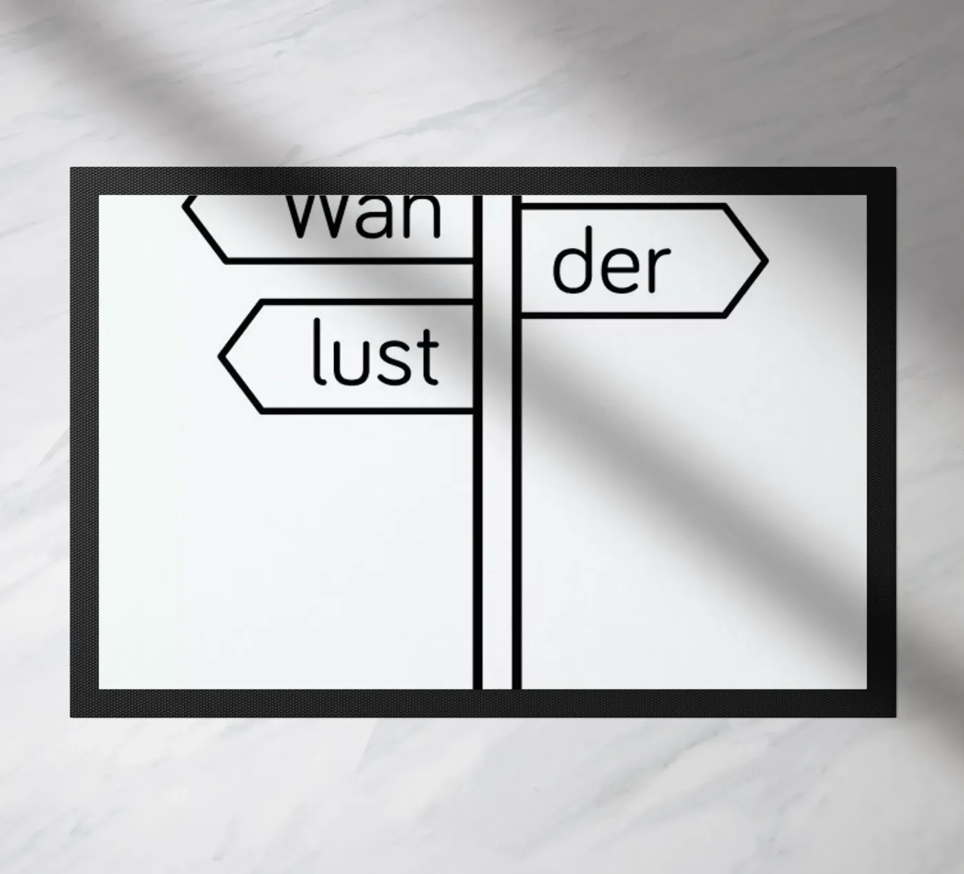 Wanderlust doormat by Chris Wharton