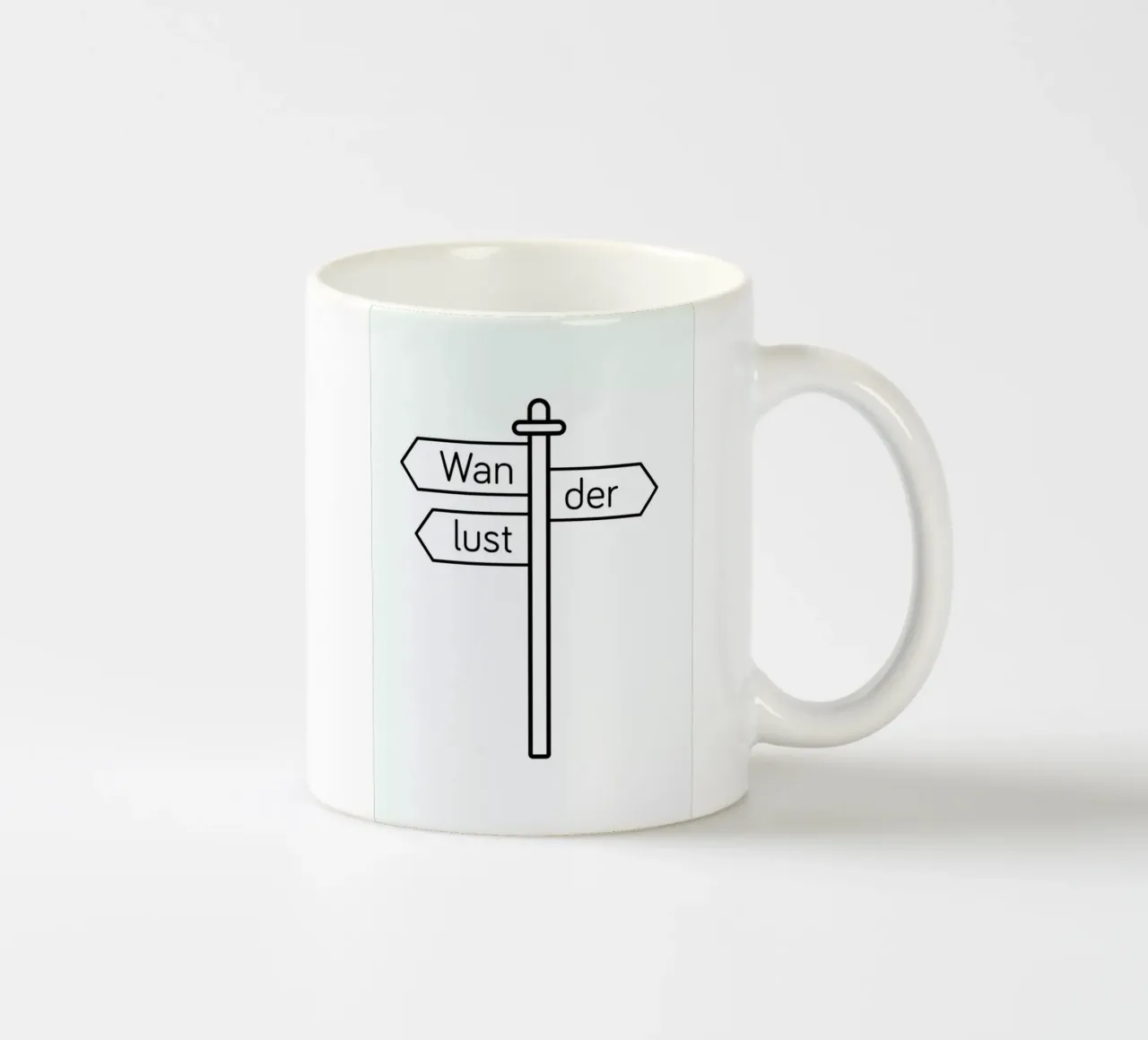 Wanderlust ceramic mug by Chris Wharton