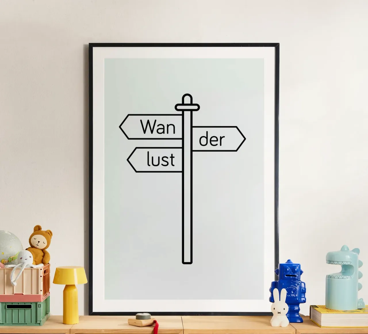 Wanderlust poster con marco de plástico de Chris Wharton