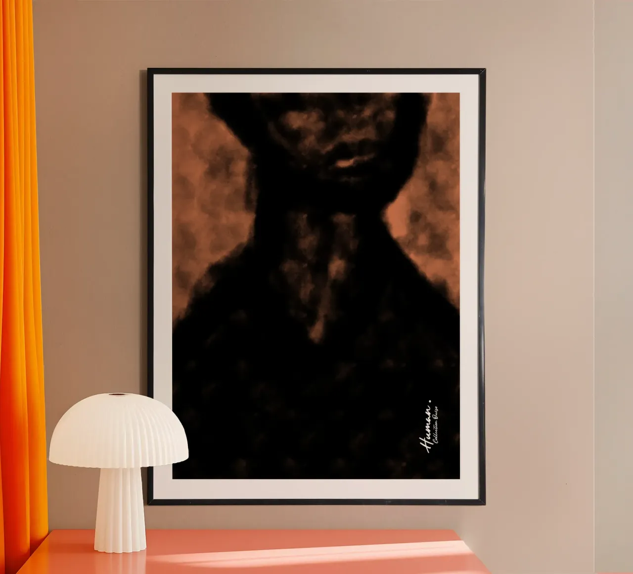 Afro Dusk poster con telaio in alluminio da Mathudace Créas