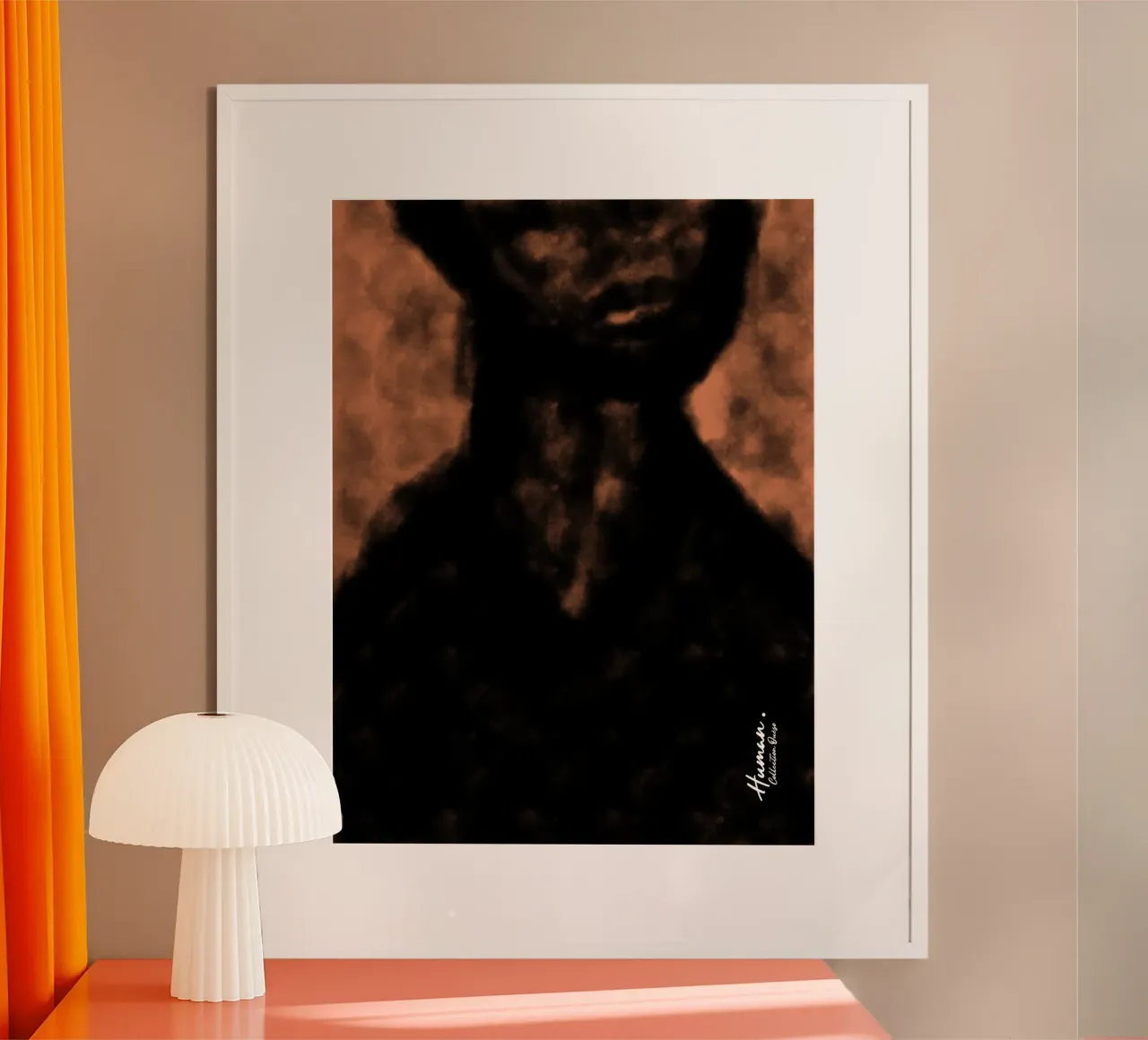 Afro Dusk poster con telaio in alluminio da Mathudace Créas