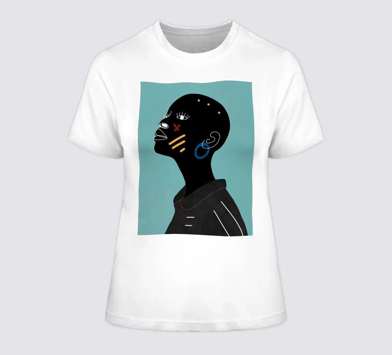 Afro Paradox women's fitted t-shirt by Mathudace Créas