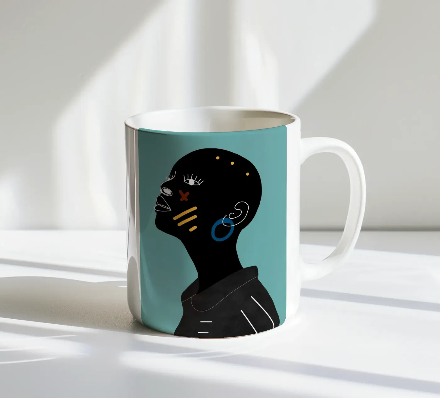 Afro Paradox ceramic mug by Mathudace Créas