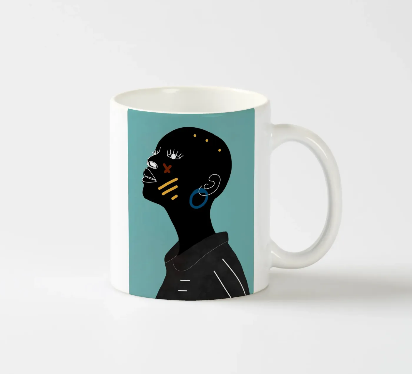 Afro Paradox ceramic mug by Mathudace Créas