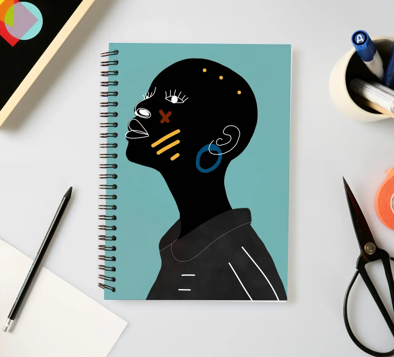 Afro Paradox spiral notebook by Mathudace Créas