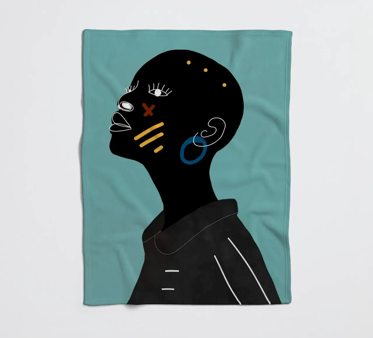 Afro Paradox coperta in pile da Mathudace Créas