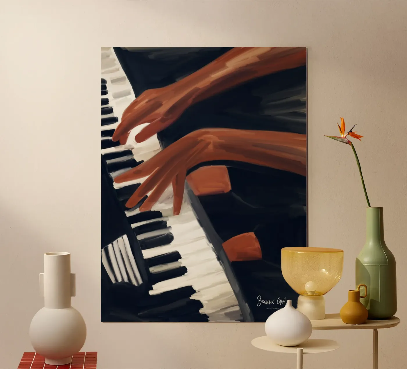 Afro Piano poster da Mathudace Créas