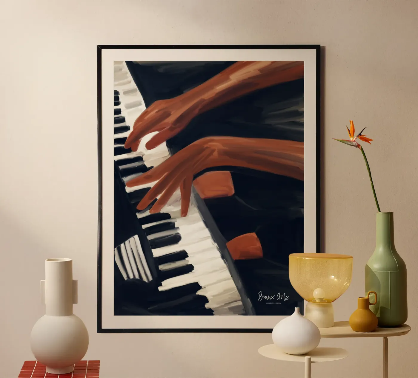 Afro Piano poster da Mathudace Créas