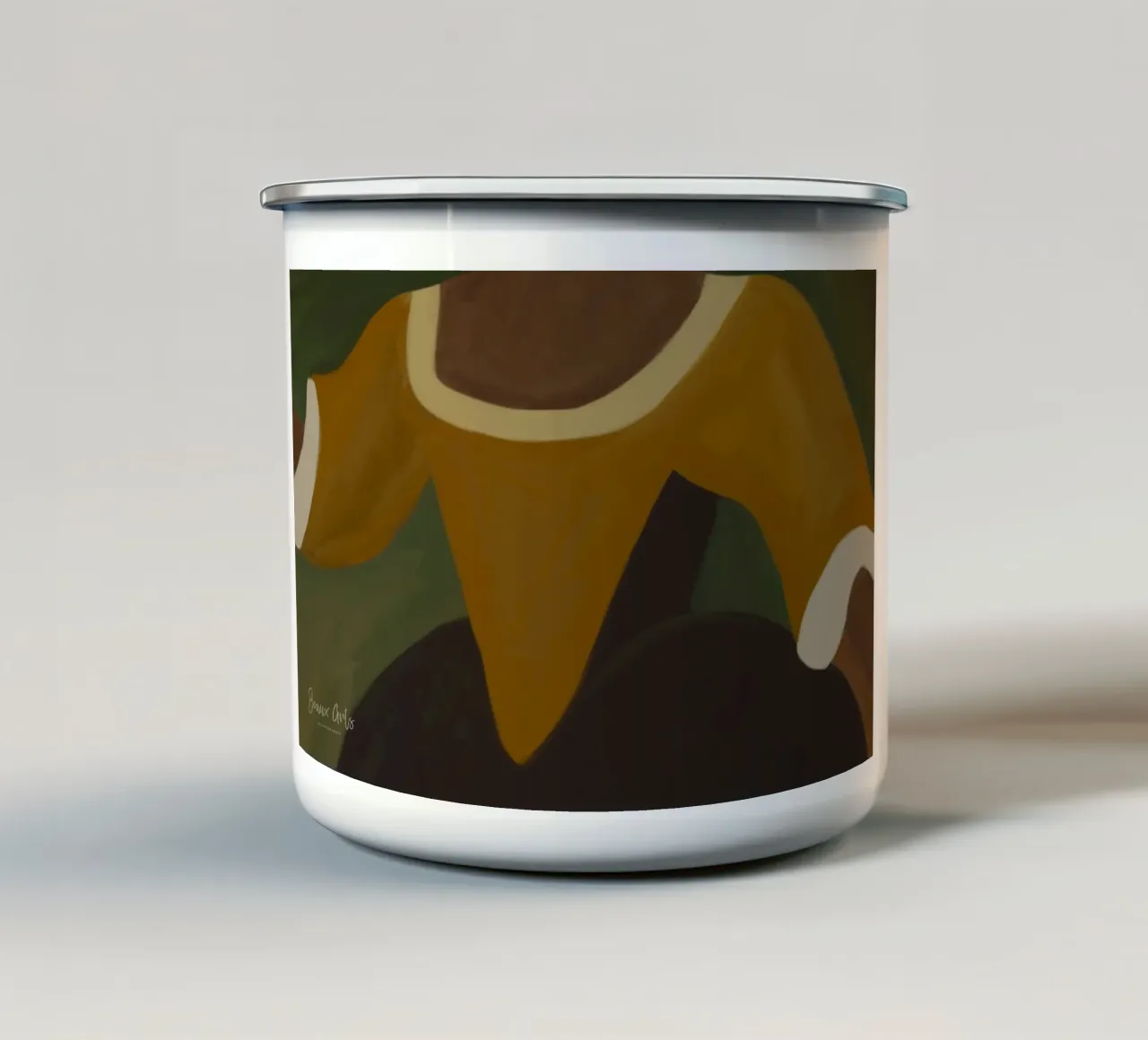 Afro Poetry tazza in smalto da Mathudace Créas