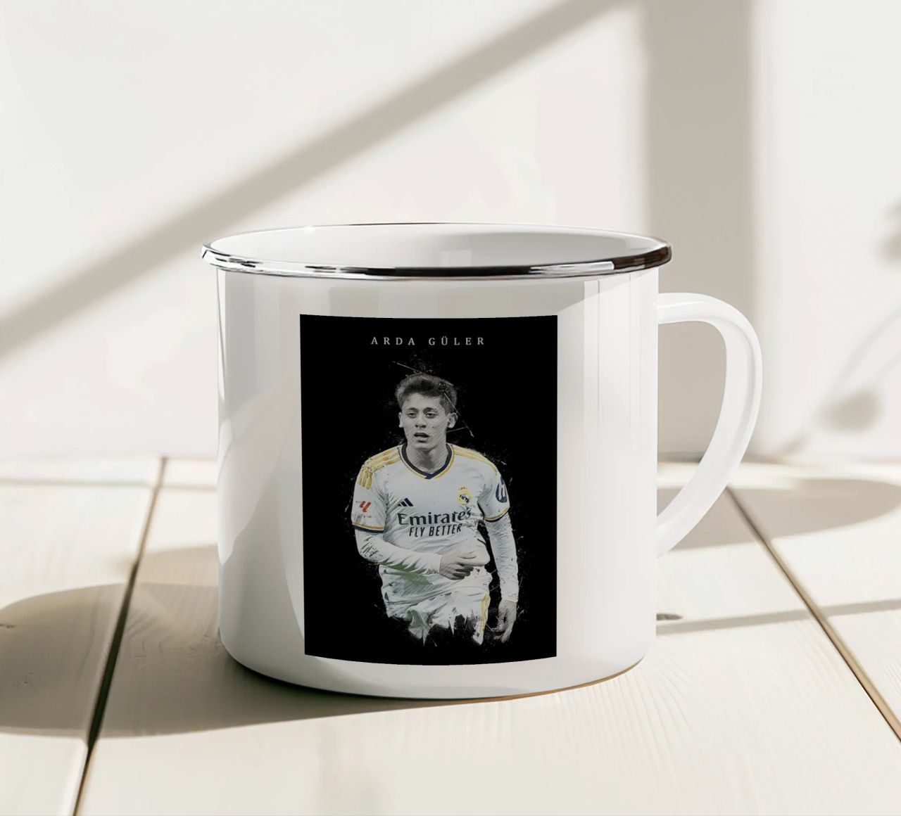 Arda Güler tazza in smalto da tenten
