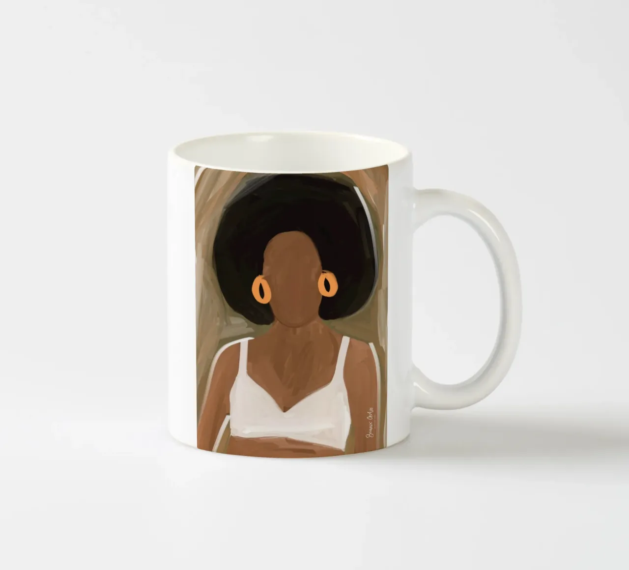 Afro Ayinde tazza in ceramica da Mathudace Créas