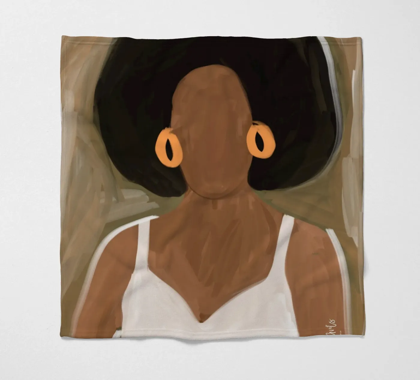 Afro Ayinde fleecedeken van Mathudace Créas