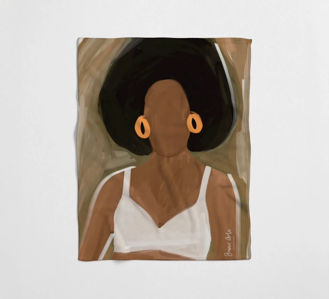 Afro Ayinde fleecedeken van Mathudace Créas