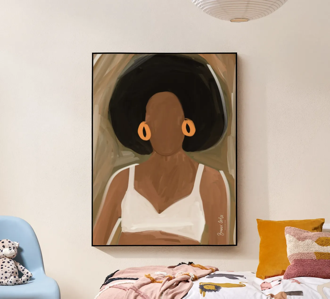 Afro Ayinde acryl van Mathudace Créas