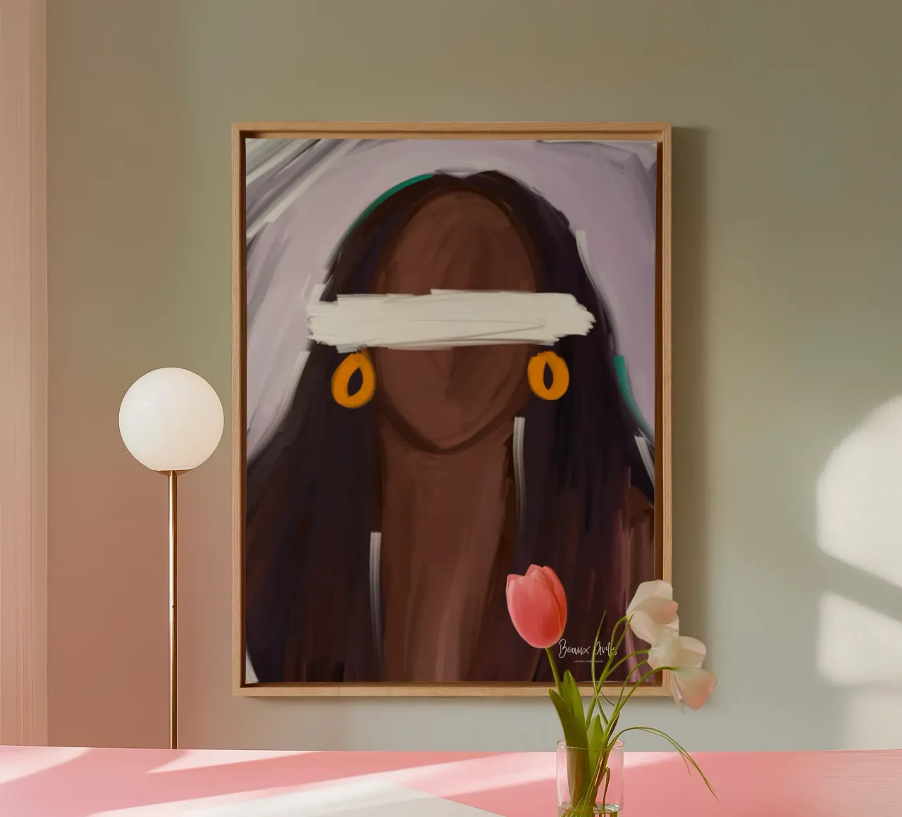 Afro Diaspora canvas met Baklijst van Mathudace Créas