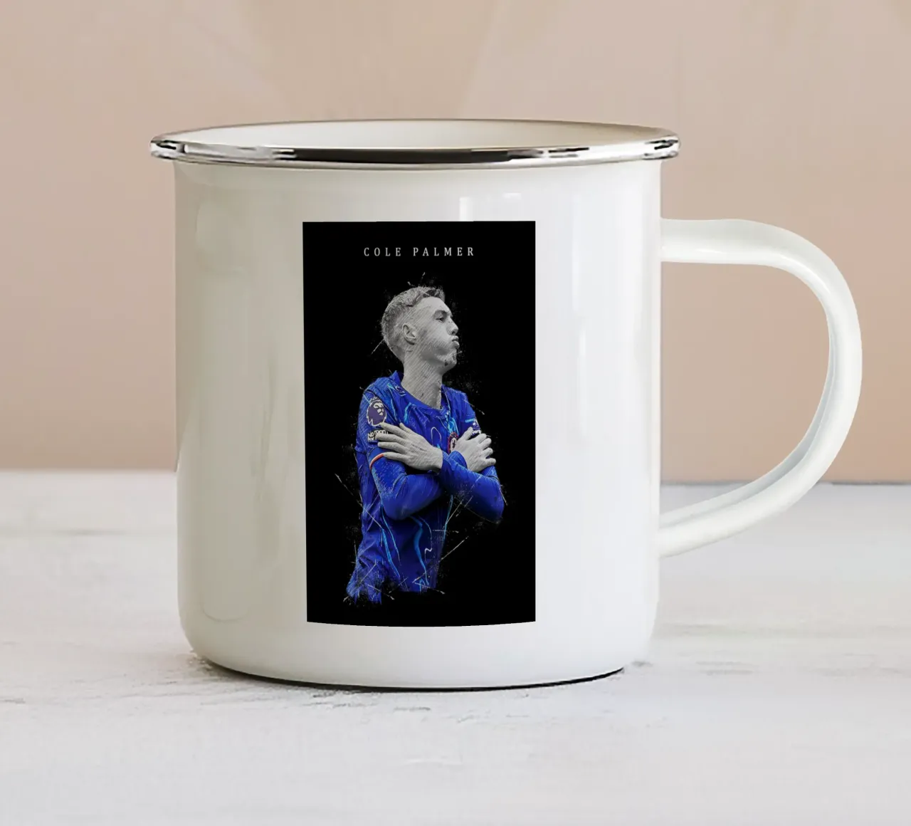 Cole Palmer tazza in smalto da tenten