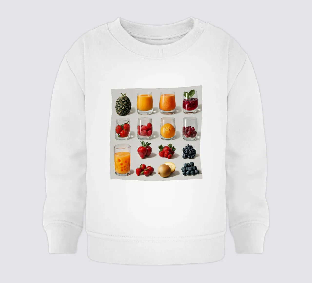 Frutta fresca e colorata felpa neonato da Motivate-Today