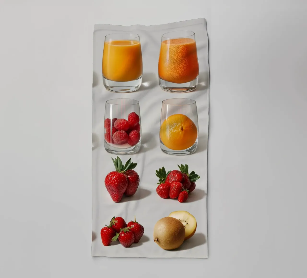 Frutta fresca e colorata asciugamano da bagno da Motivate-Today
