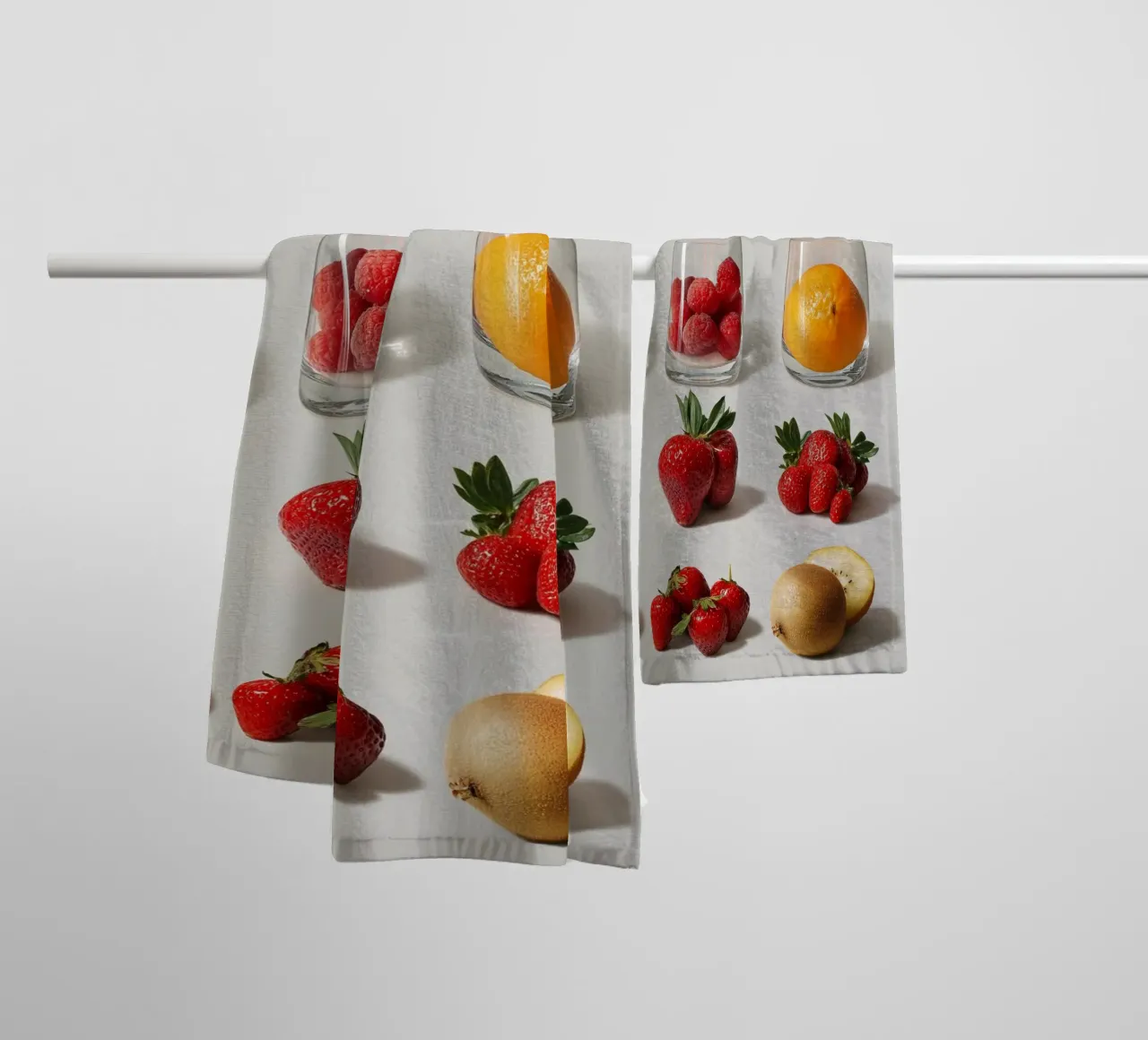 Frutta fresca e colorata asciugamano da bagno da Motivate-Today