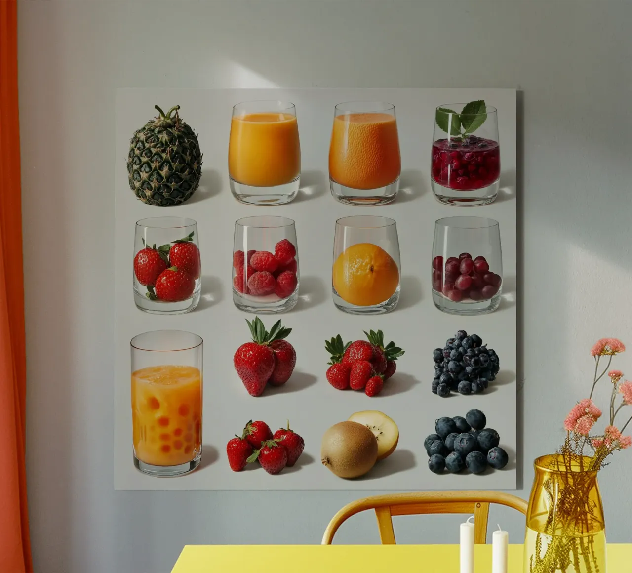 Frutta fresca e colorata alluminio dibond da Motivate-Today