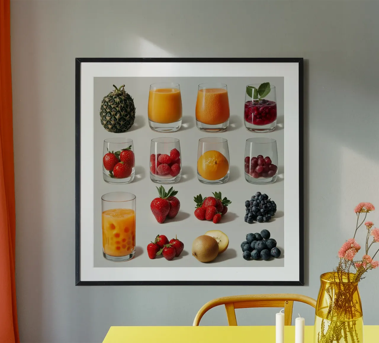 Frutta fresca e colorata carta hahnemühle da Motivate-Today