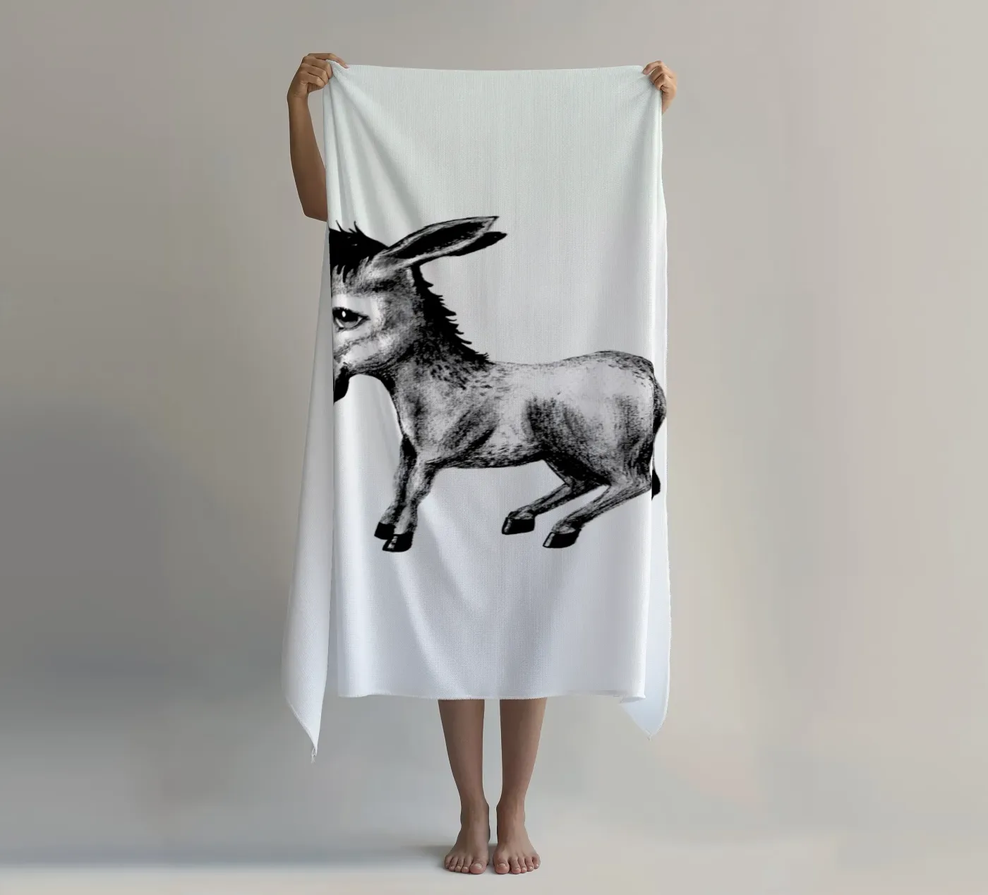 Donkey beach towel by Tvinkla