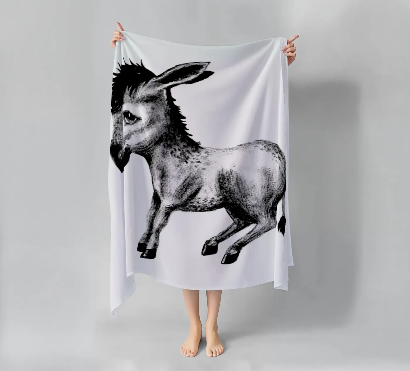 Donkey beach towel by Tvinkla