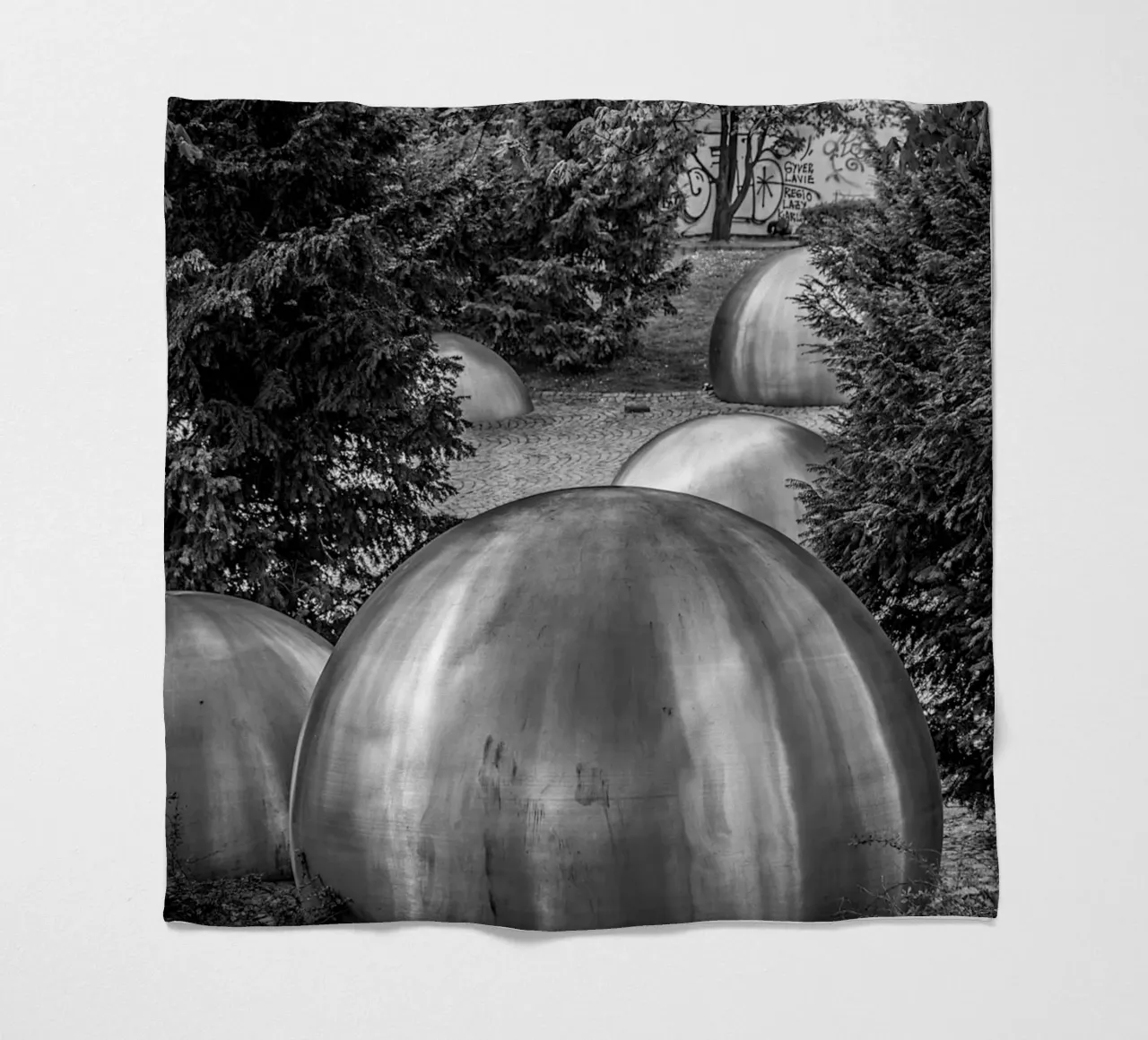 Balls and Trees fleece blanket by Edenart