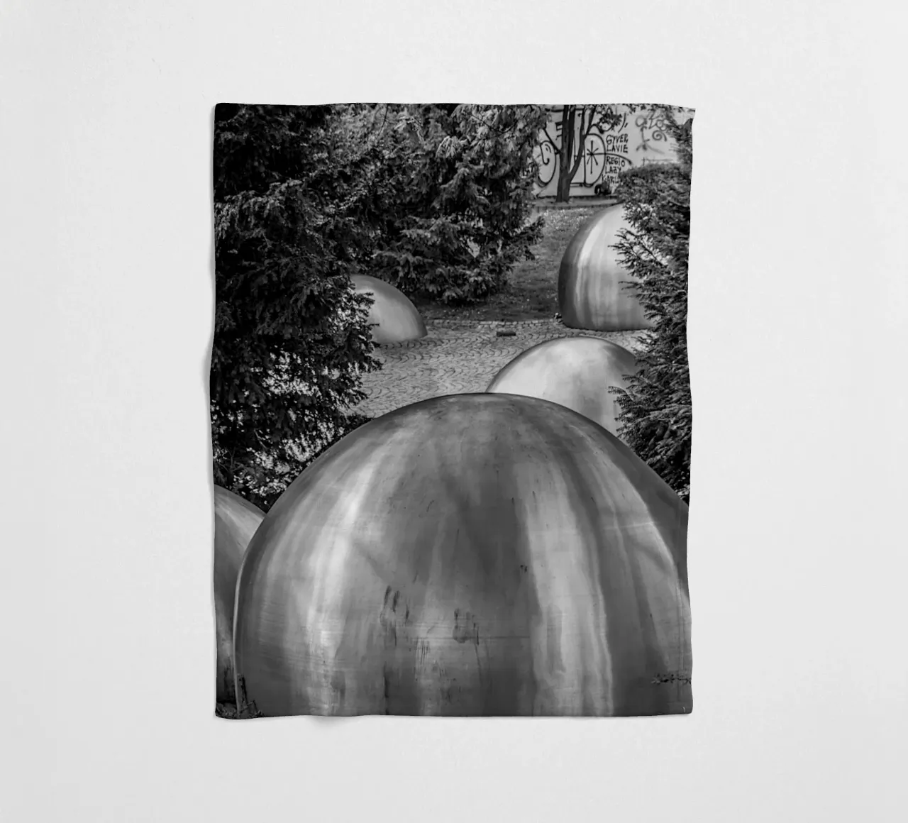 Balls and Trees fleece blanket by Edenart