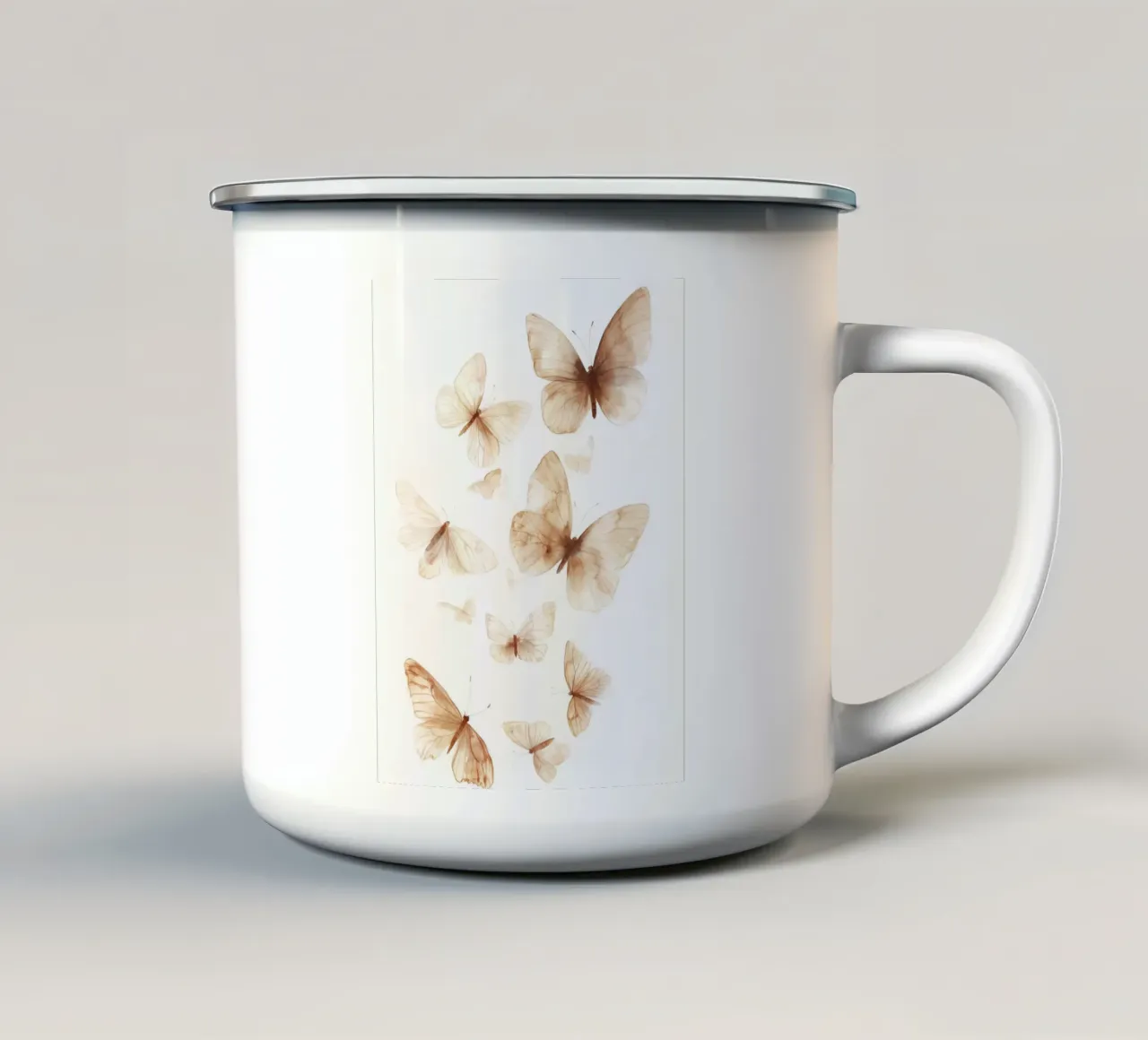 Pastel Butterflies tazza in smalto da treechild