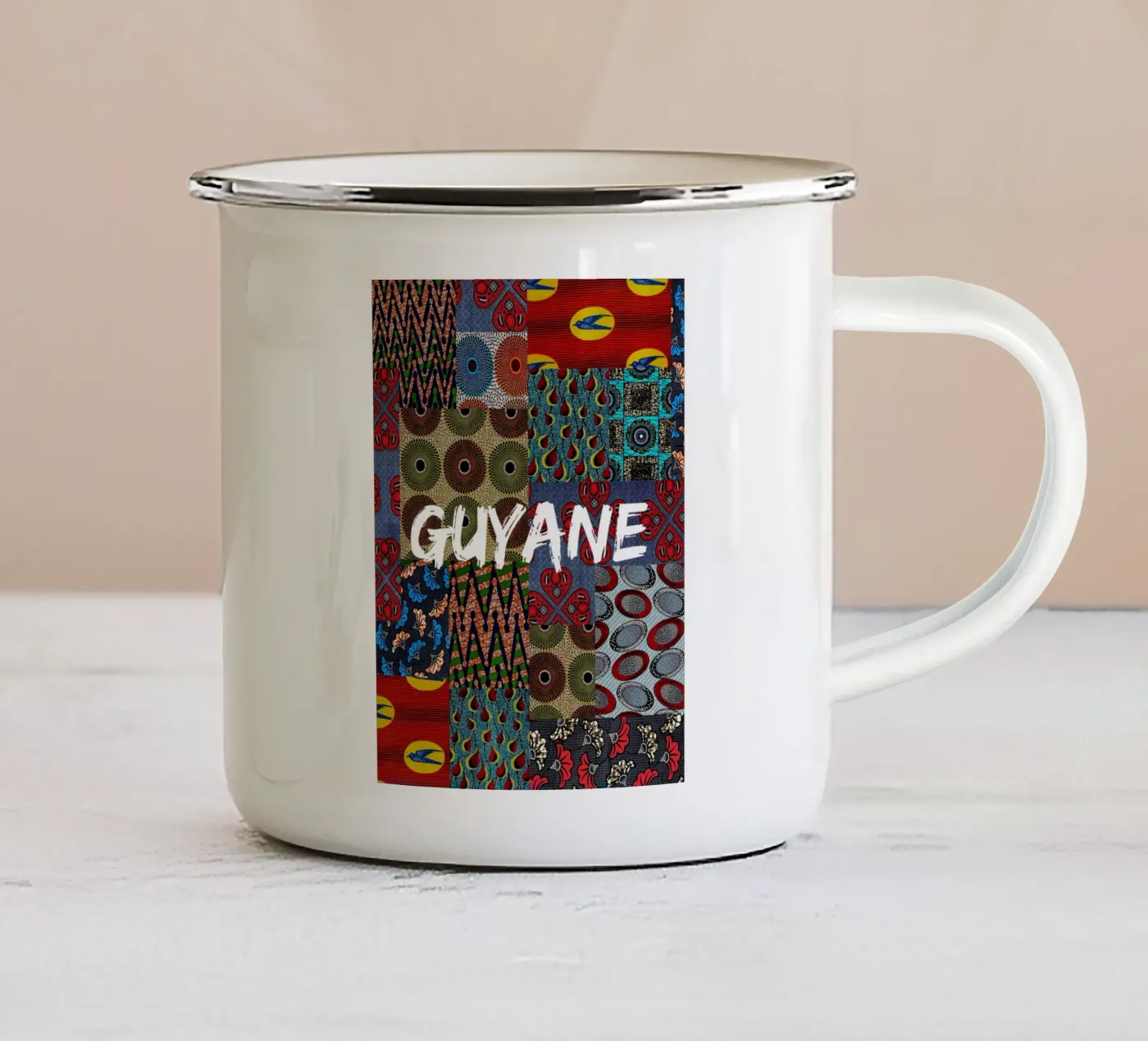 Guyane enamel mug by Mathudace Créas